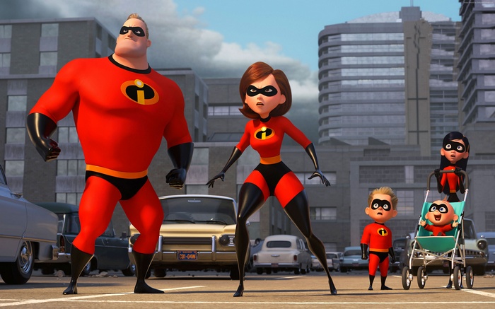 The Incredibles 2 Family in City