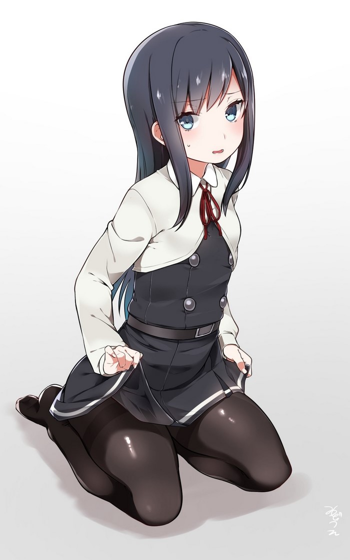 Asashio from Kantai Collection kneeling