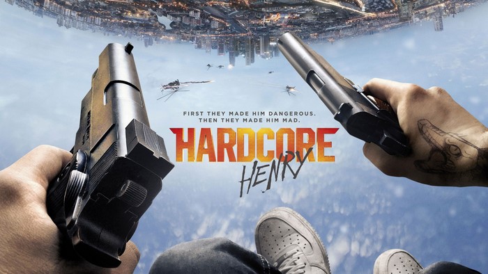 Hardcore Henry movie poster with guns