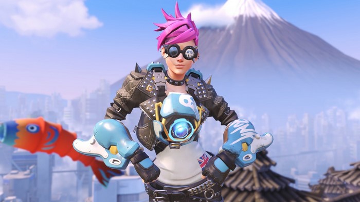 Tracer from Overwatch with a Koinobori