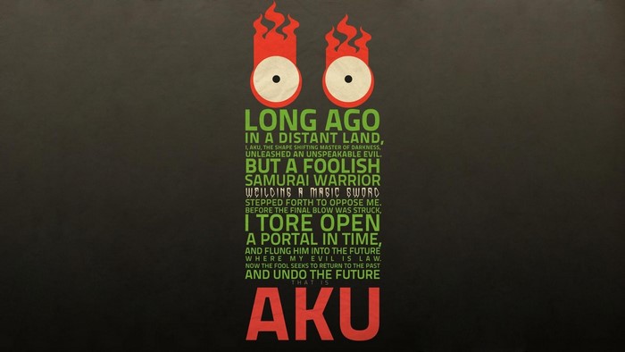 Samurai Jack Aku Typography Poster