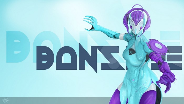 Banshee Warframe fan art with "BONSAI" text