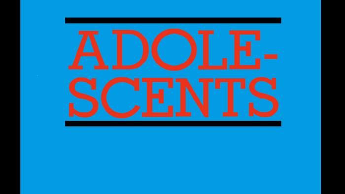 Adolescents text on blue background