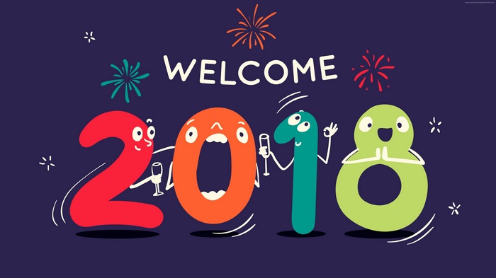 Welcome 2018 New Year 4K
