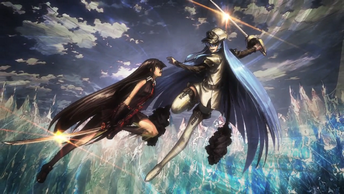 Akame and Esdeath from Akame ga Kill fighting