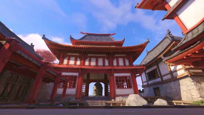 Hanamura temple building with traditional Japanese architecture