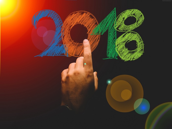 2018 New Year Chalk Art