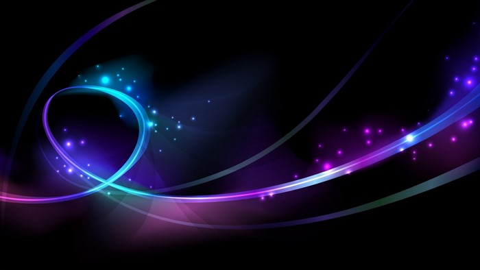 Abstract Neon Waves with Light Particles