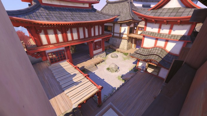 Hanamura Overwatch map with traditional Japanese architecture