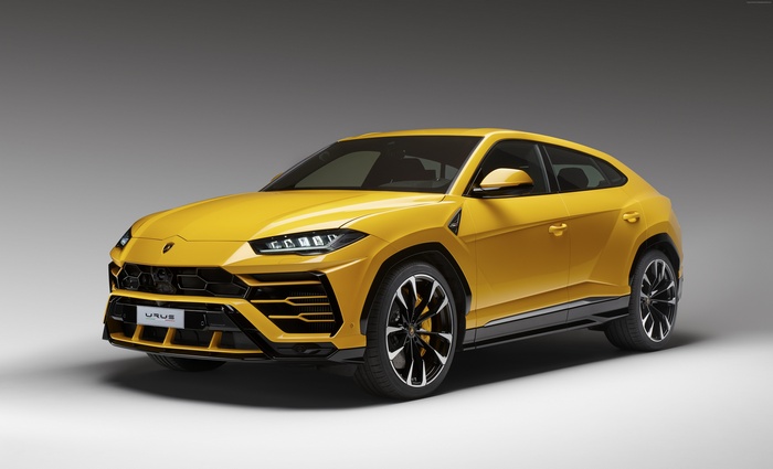 Yellow Lamborghini Urus SUV