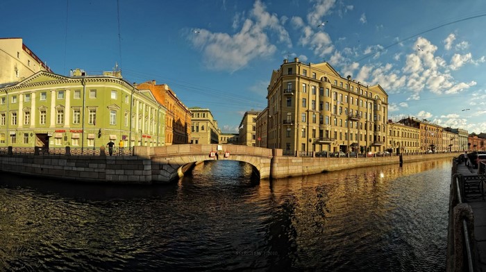 Canal and buildings in St. Petersburg, Russia