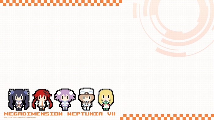 Megadimension Neptunia VII pixel art characters