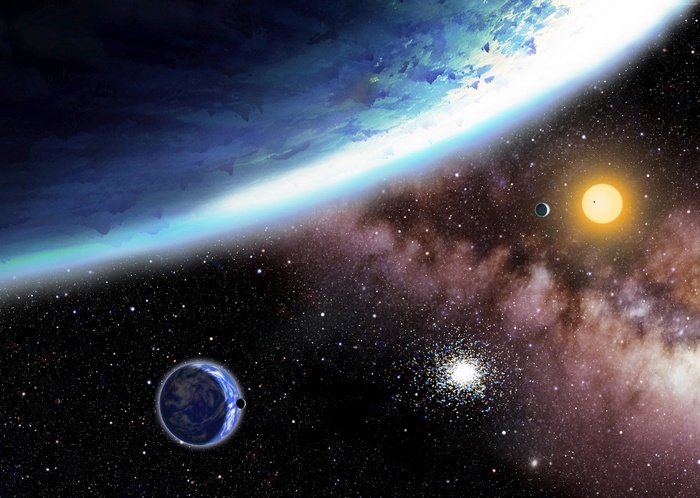 4K stars, galaxy, and planets
