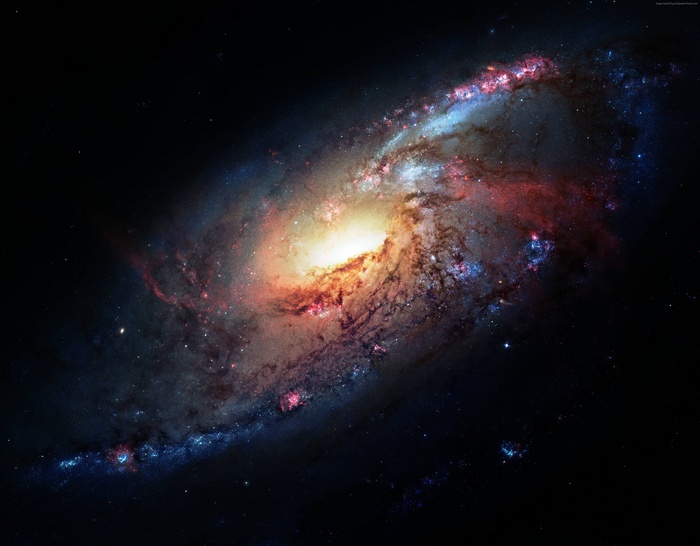 4K image of Messier 106 galaxy