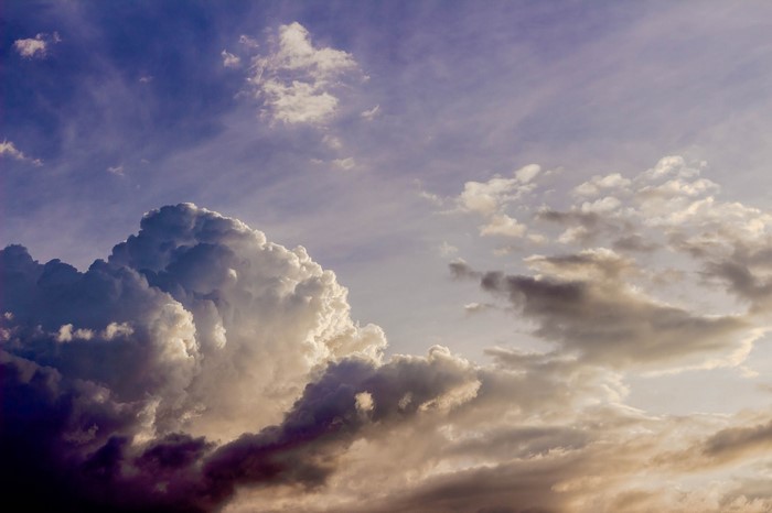 Dramatic Cumulus Clouds at Sunset or Sunrise