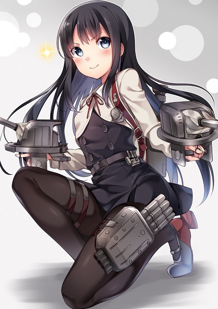 1033212 Illustration Long Hair Anime Anime Girls Blue Eyes Weapon Cartoon Kantai