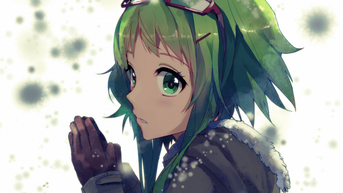 Megpoid Gumi from Vocaloid in Winter