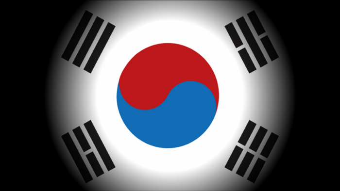 South Korean flag Taegeukgi illustration