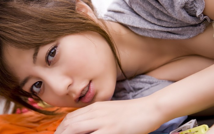 Close-Up Portrait of a Woman with Brown Hair