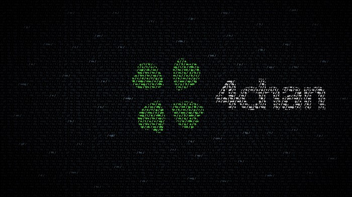 4chan logo made of text on a dark background