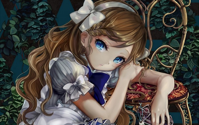 Alice in Wonderland anime illustration
