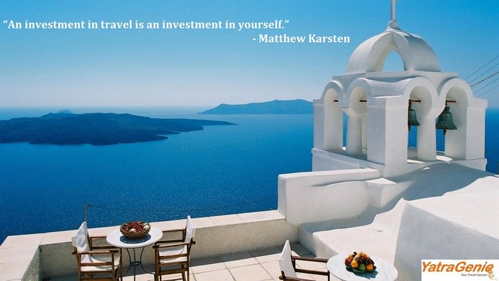 Matthew Karsten quote about travel in Santorini, Greece