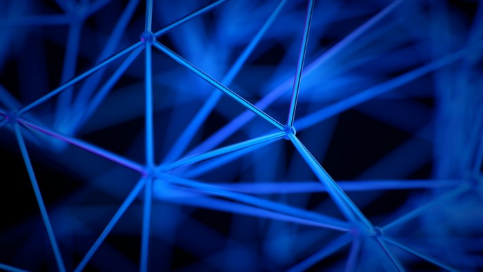 Abstract Blue Geometric Network with Triangles