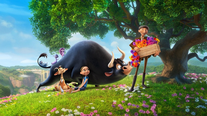 Ferdinand the Bull with Flowers and Friends
