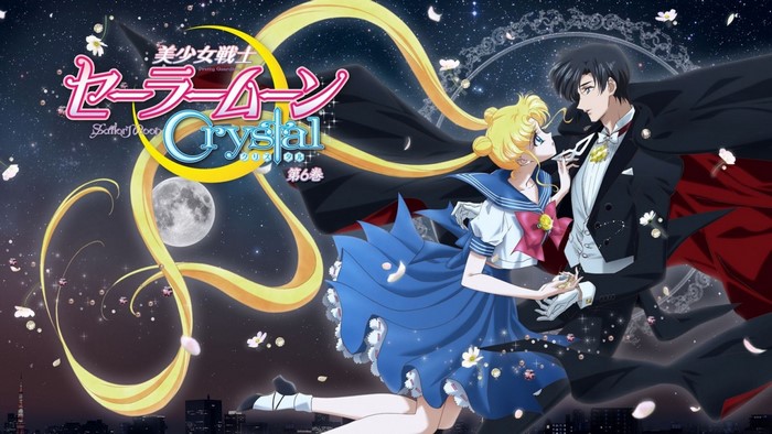 Sailor Moon Crystal illustration with Usagi and Mamoru