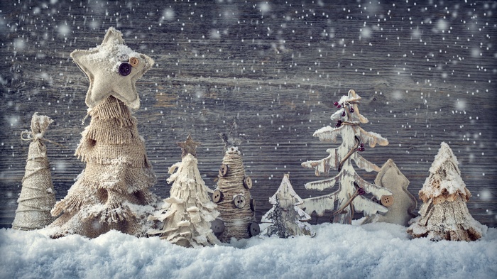 decorations, snow, Christmas, New year