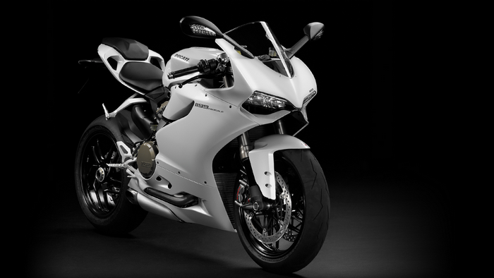 White Ducati 1199 Panigale Motorcycle