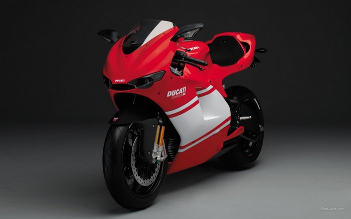 Red Ducati Superbike Motorcycle