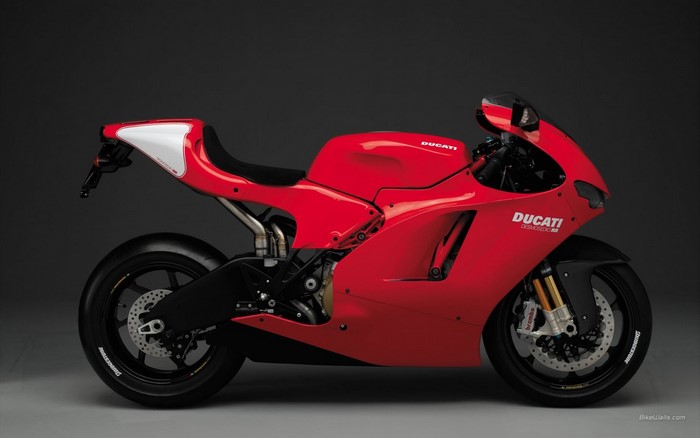 Red Ducati Superbike Motorcycle