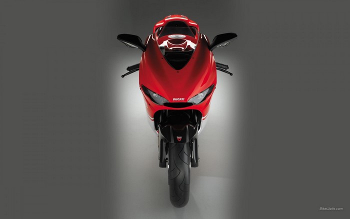 Red Ducati Motorcycle Top View