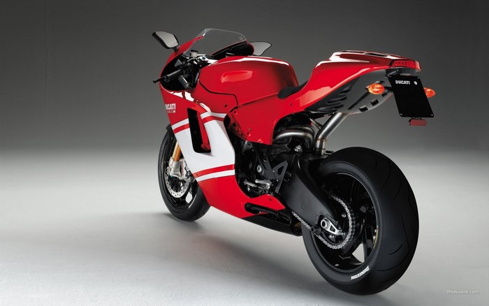 Red Ducati Motorcycle
