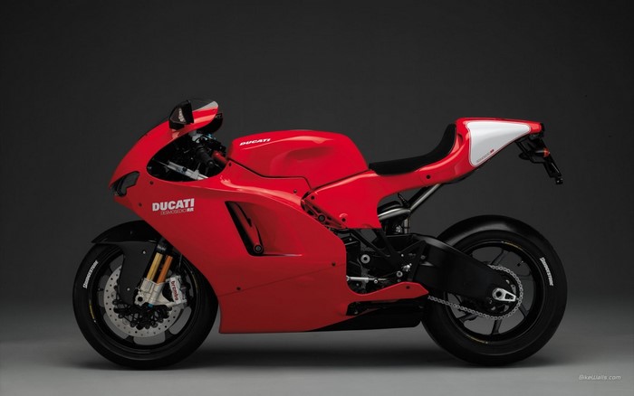 Red Ducati Superbike Motorcycle