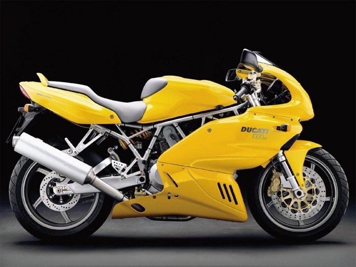 Yellow Ducati 1000DS Motorcycle