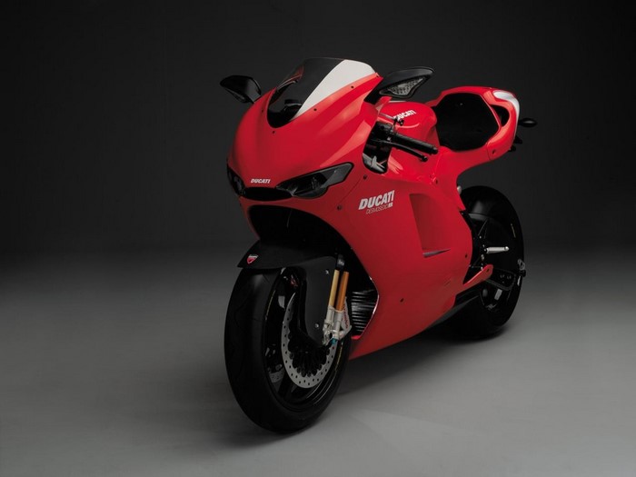 Red Ducati Superbike Motorcycle