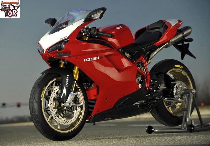 Red Ducati 1098R Superbike Motorcycle