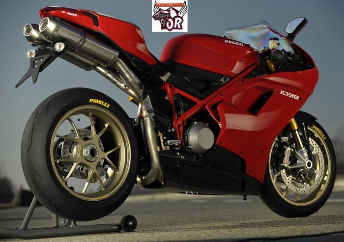 Red Ducati 1098R Superbike Motorcycle