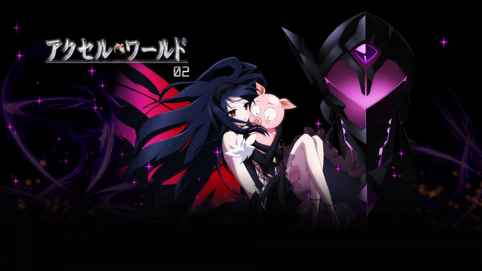 Kuroyukihime from Accel World with a pig
