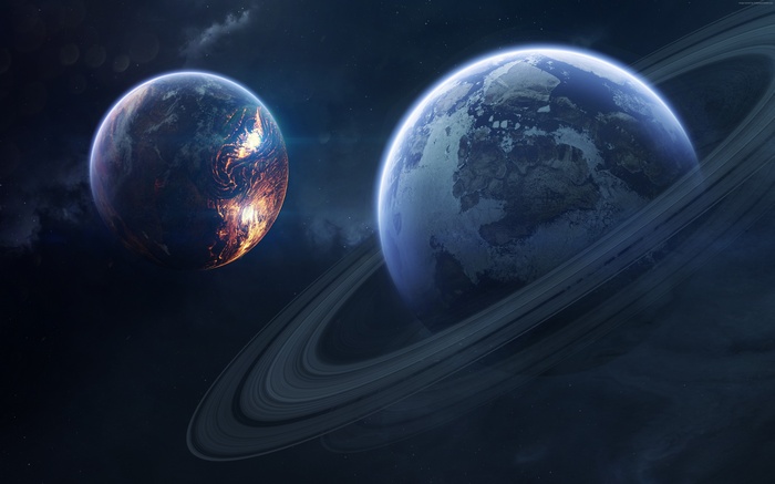 4k, Saturn, planet