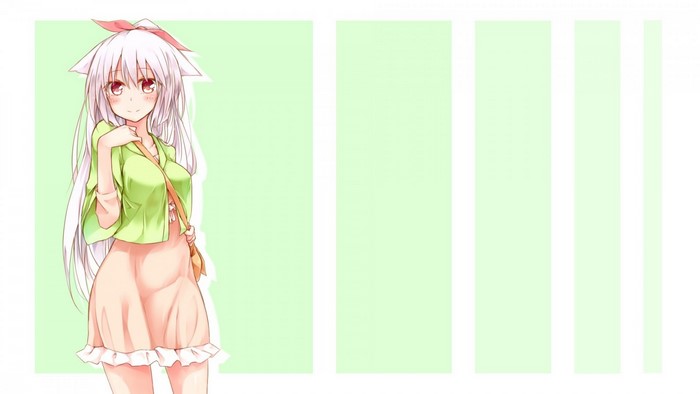 Anime girl with white hair and red eyes