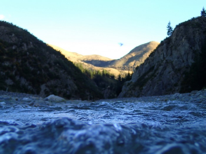 River flowing through a mountain valley