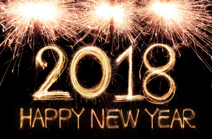 Happy New Year 2018 Sparklers