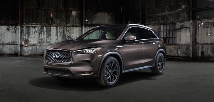 2018 Infiniti QX50 in a warehouse
