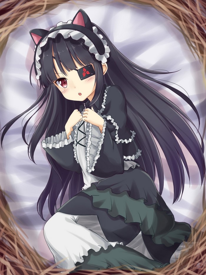 Girl with animal ears and eyepatch from Senran Kagura