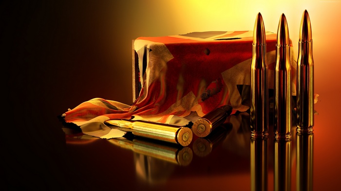 Bullets and British Flag