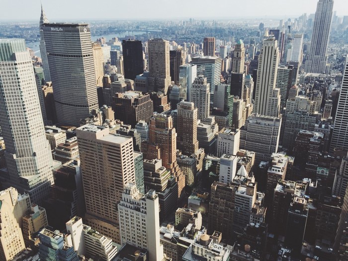New York City Skyline Aerial View