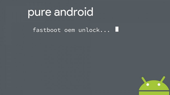 Pure Android fastboot oem unlock screen